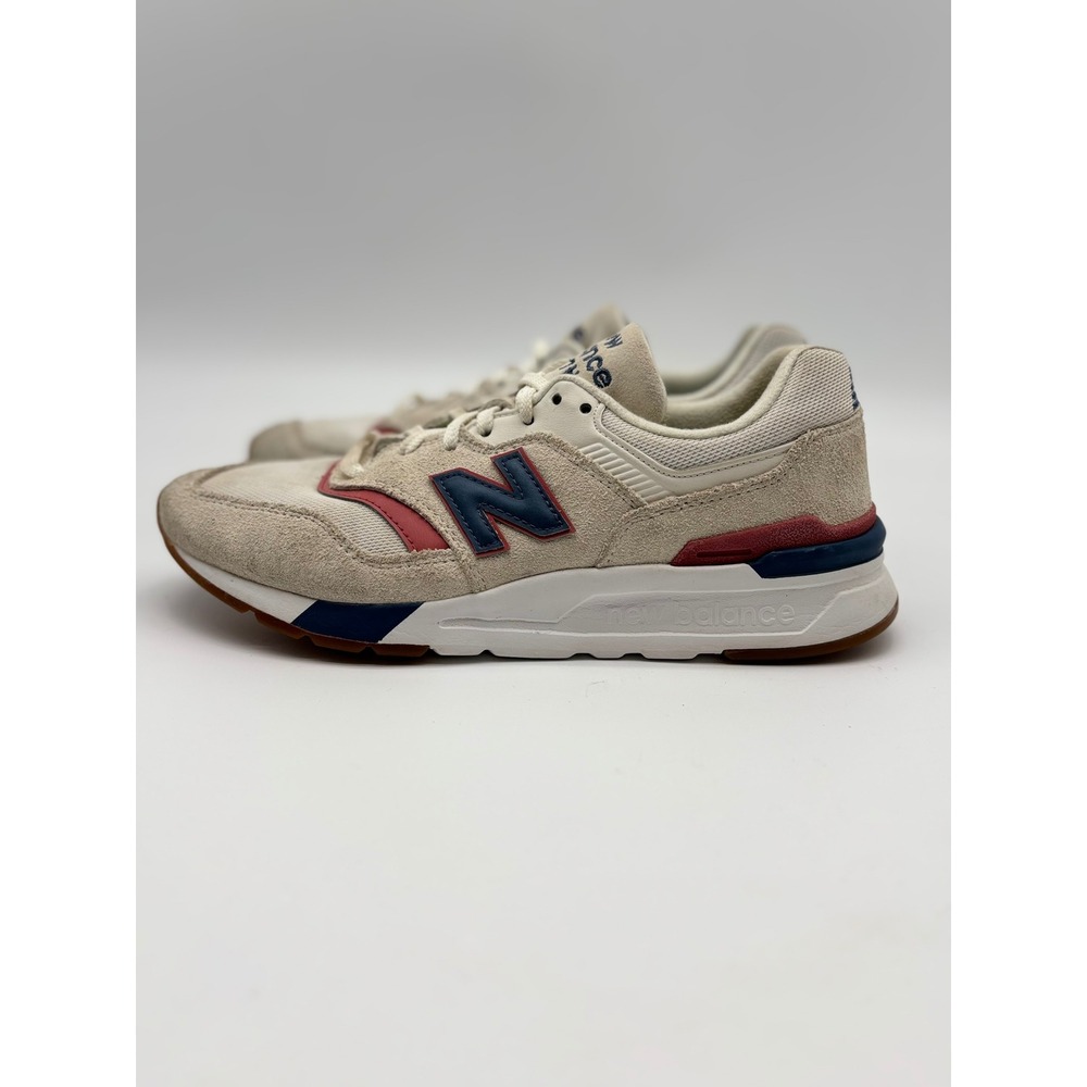 New Balance 997H Cream Navy Red Suede Mesh Sneakers CW997HHR Womens 8.5 Mens 7 - Picture 3 of 8